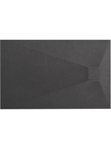 Cadita de dus dreptunghiulara imitatie piatra Magnum Black 100 x 80 cm neagra - Img 2