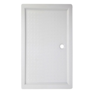 Cadita de dus dreptunghiulara inalta antialunecare SXLO3F 130 x 80 cm alba - Img 1
