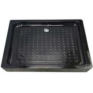 Cadita de dus dreptunghiulara inalta antialunecare SXLO4B 110 x 90 cm neagra - Img 3