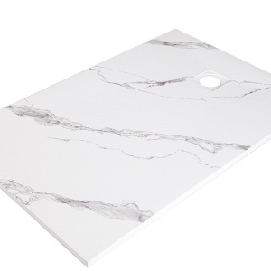 Cadita de dus dreptunghiulara model marmura Riko 100 x 80 cm alba - Img 6