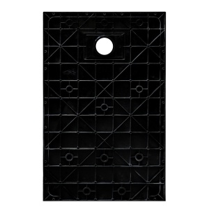 Cadita de dus dreptunghiulara slim finisaj piatra Riko 120 x 80 cm neagra - Img 11