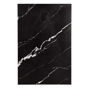 Cadita de dus Riko SLIM, Dimensiune 100x80cm, Marmura Neagra - Img 1