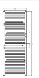 Calorifer de baie Portprosop Smart White 1510x550mm, Culoare Alb - Img 4