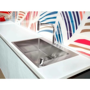 Chiuveta bucatarie inoxidabila Hansgrohe 76x50cm, Culoare Crom periat - Img 4