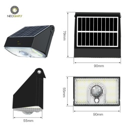 Lampa Solara De Exterior LED, NeoSimply, 1000 Lumens, 10W, 20 led-uri, IP65, cu senzor de proximitate si 3 moduri smart de operare - Img 5
