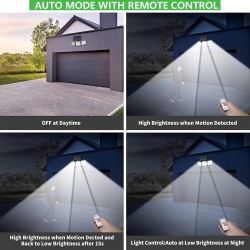 Lampa Solara de Exterior SeveShop 600lm, 3 Moduri de Iluminare, Senzor de Miscare, IP65, Rezistenta la Apa, Acumulator Li-Polymer 2400mAh, Iluminare pentru Curte, Gradina si Terasa, Autonomie 10h, Design Compact, Alb - Img 5