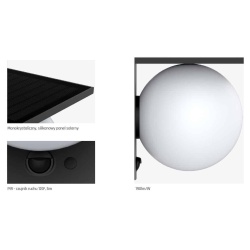 Lampa Solara LED Portabila de Exterior, Ball ⚽ Neosimply Camping, 1000 lumeni, Unghi 120grade, 4 Moduri de utilizare, cu senzor de miscare si de luminozitate, Black - Img 6