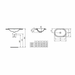 Lavoar incastrat Ideal Standard Connect 62x41 cm - Img 2