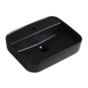 Lavoar pe blat Fluminia Juno negru 55 cm - Img 1