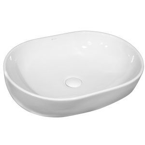 Lavoar pe blat Fluminia, Odera, oval, 60 x 41.5 cm, alb