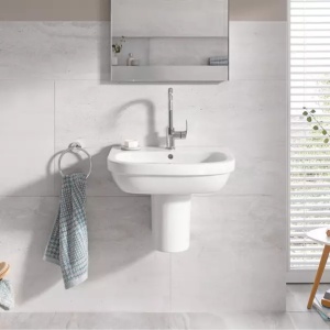 Lavoar pe blat Grohe Euro Ceramic alb Alpine White 60 cm - Img 2