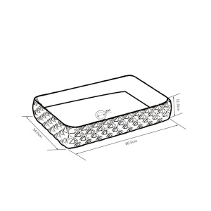 Lavoar pe blat, Pearl, Marmura Ceramica Negru cu Model Auriu , Dreptunghiular 60,5 x 34 x 11cm - Img 8