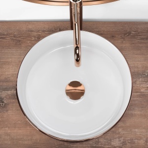 Lavoar pe blat REA SAMI, rose-gold periat - Img 2