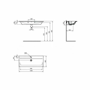 Lavoar pe mobilier Ideal Standard Connect Air 104x46cm - Img 3
