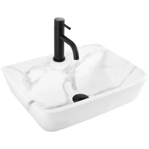 Lavoar pentru blat REA Altea Cloudy , Design Modern, Imitatie de piatra - Img 1