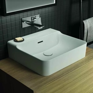 Lavoar suspendat Ideal Standard Atelier Conca 50 cm alb lucios cu orificiu preaplin - Img 11