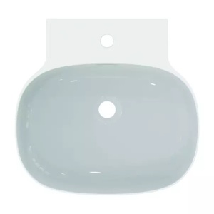 Lavoar suspendat Ideal Standard Atelier Linda-X 50 cm alb lucios cu orificiu baterie si preaplin - Img 4