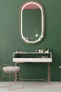 Oglind?? LED OLL 60x90 cm Brush Gold - Img 5