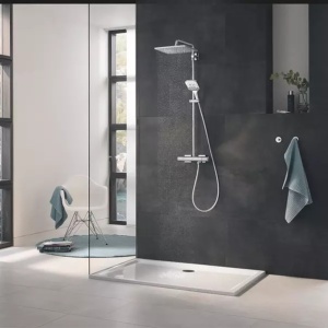 Para de dus Grohe Rainshower SmartActive 130 Cube 3 functii crom lucios - Img 4