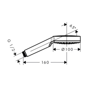 Para de dus Hansgrohe Crometta 100 crom - alb cu 1 tip de jet - Img 2