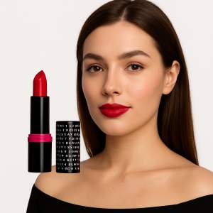 Ruj de buze cu pigment intens Smart Girls Get More, Colectia Long lasting love, rezistent la apa, Big Passion - Img 2