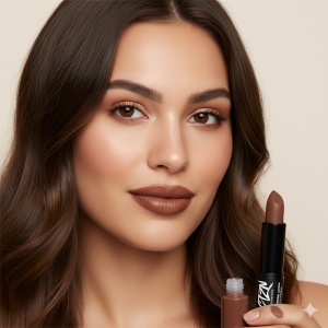 Ruj si creion de buze CTZN, Nudiversal Lip Duo, rezistent la apa, cu unt de mango salbatic, Stockholm - Img 2