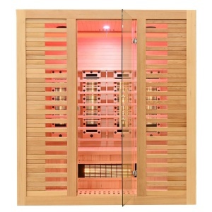 Sauna uscata cu infrarosu si cu pietre sarate pentru 4 persoane C4ST 175 x 140 cm