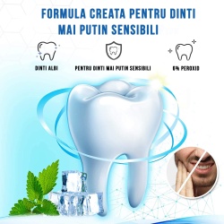 Set Benzi pentru albirea dintilor, fara peroxid cu ulei de cocos, NeoSimply, 14 plicuri, 65 g - Img 5