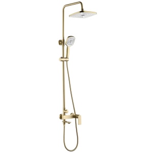Set de dus , Design Modern REA STORM , Culoare Brush Gold - Img 2