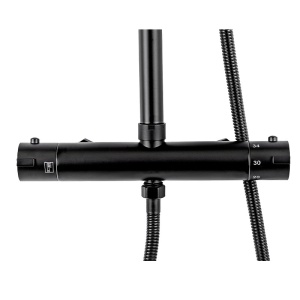 Set de dus PRO cu termostat, dus cu efect de ploaie, finisaj Negru - Img 9