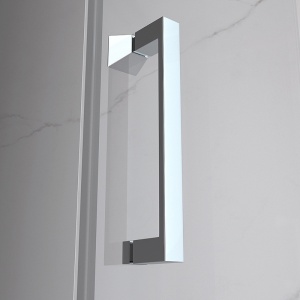 Usa de dus batanta din sticla securizata 6 mm cu rame cromate ZES-KZ18B-80, 80 x 195 cm - Img 6