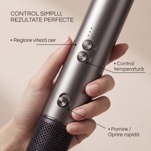 Uscator Par SeveShop® 7 In 1, Feon, Ondulator Automat, Uscator Par Cu Motor 1500W, Perii Styling Pentru Volum, Ondulator Automat Auto-Wrap, Perii Styling Pentru Indreptare, 4 Trepte Temperatura, 3 Viteze Aer, Ionizare Anti Frizz, Mov - Img 5