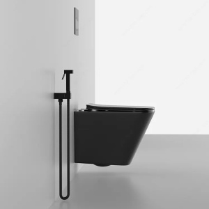 Vas WC PRO IMPERIA Rimless, Suspendat, Ceramica, 51 x 34.4 x 34 cm, Negru Mat - Img 2