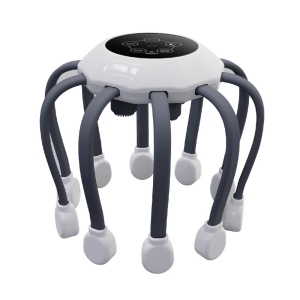 Aparat masaj electric Seve Shop pentru scalp, cap, cu 10 contacte de vibratie, 4 moduri, masaj portabil fara fir pentru cap pentru relaxare si tensiune, somn profund, marime unica