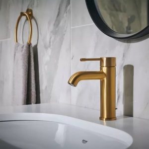 Baterie lavoar Grohe Essence S monocomanda auriu periat Cool Sunrise fara ventil - Img 2