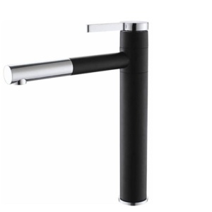 Baterie lavoar PRO ALTO High, Montaj pe chiuveta, Capat Ajustabil, inaltime 29.5cm, finisaj Negru - Img 3