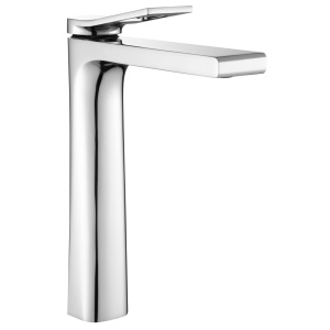 Baterie Lavoar REA SOUL CHROM HIGH , Montaj Pe Blat, Capat Fix, Inaltime 22.5 Cm, Finisaj Crom - Img 1