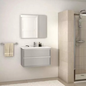 Baterie lavoar tip Grande Ideal Standard Connect Air argintiu Silver Storm cu ventil metalic - Img 4