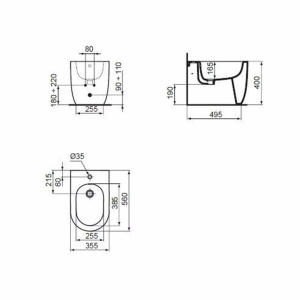 Bideu pe pardoseala Ideal Standard Atelier Blend Cube BTW, Culoare Alb Lucios - Img 10