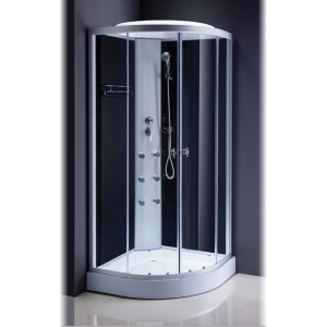 Cabina de dus cu hidromasaj, Cadita Semicirculara, 90x90 cm, Inaltime 215 cm - Img 1