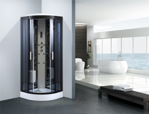 Cabina de dus cu hidromasaj, Dimensiuni 80x80x215 cm, Culoare Negru - Img 7
