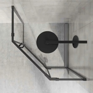 Cabina de dus DIAMOND BLACK MAT 80x80 cm - Img 2
