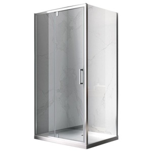 Cabina de dus Dreptunghiulara KZ07A, Design Modern 100x90cm, Culoare Crom