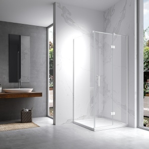 Cabina de dus KZ01B Patrata, Design Elegant 80x80cm, Culoare Alb - Img 3