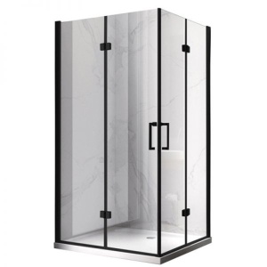 Cabina De Dus KZ12B Dreptunghiulara, Dimensiune 100x80cm, Culoare Negru