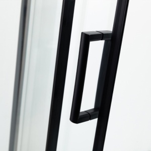 Cabina de dus Maja/De dreapta 115x85cm, Usi Glisante, Design Modern Negru+ Cada de dus inalta - Img 3