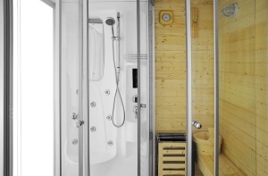 Cabina de dus multifunctionala MO-1706 TRIO , Sauna uscata, Sauna cu aburi si dus, 165x105x215 cm - Img 10