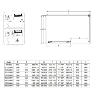 Cabina de dus NOVA Super slim, Dimensiune 120x90cm, Sticla securizata 6mm, Culoare Crom - Img 4