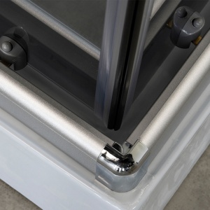 Cabina de dus patrata WSH309B , cu cadita de dus 90x90cm , Culoare Gri - Img 6