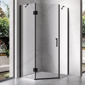 Cabina de dus pentagonala KZ10A neagra 80x80 cm - Img 4